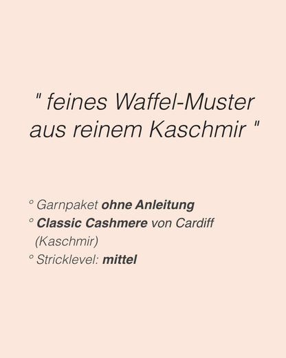 The Cashmere-Waffle Polo | waffle pattern from Classic Cashmere by Cardiff