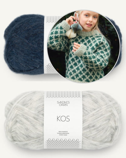 Christmas Tree Sweater - Kids | Cozy soft Christmas sweater from Kos by Sandnes Garn