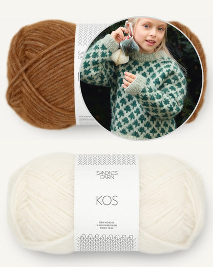 Christmas Tree Sweater - Kids | Cozy soft Christmas sweater from Kos by Sandnes Garn