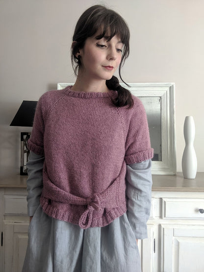 Chemise Closca | avec détail nœud en polaire Bluefaced Leicester DK de West Yorkshire Spinners