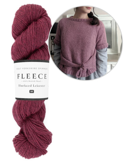 Chemise Closca | avec détail nœud en polaire Bluefaced Leicester DK de West Yorkshire Spinners