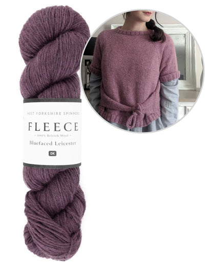 Chemise Closca | avec détail nœud en polaire Bluefaced Leicester DK de West Yorkshire Spinners