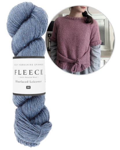 Chemise Closca | avec détail nœud en polaire Bluefaced Leicester DK de West Yorkshire Spinners