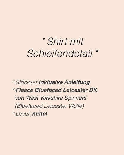 Chemise Closca | avec détail nœud en polaire Bluefaced Leicester DK de West Yorkshire Spinners