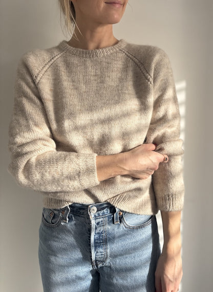 Aldeburgh Sweater | feine Zopfdetails aus Merino und Soft Silk Mohair von Knitting for Olive