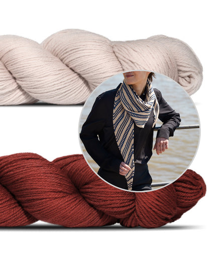 Contact | viegls lakats ar smalkām svītrām no Cheeky Merino Joy dzijas, ko ražo Rosy Green Wool