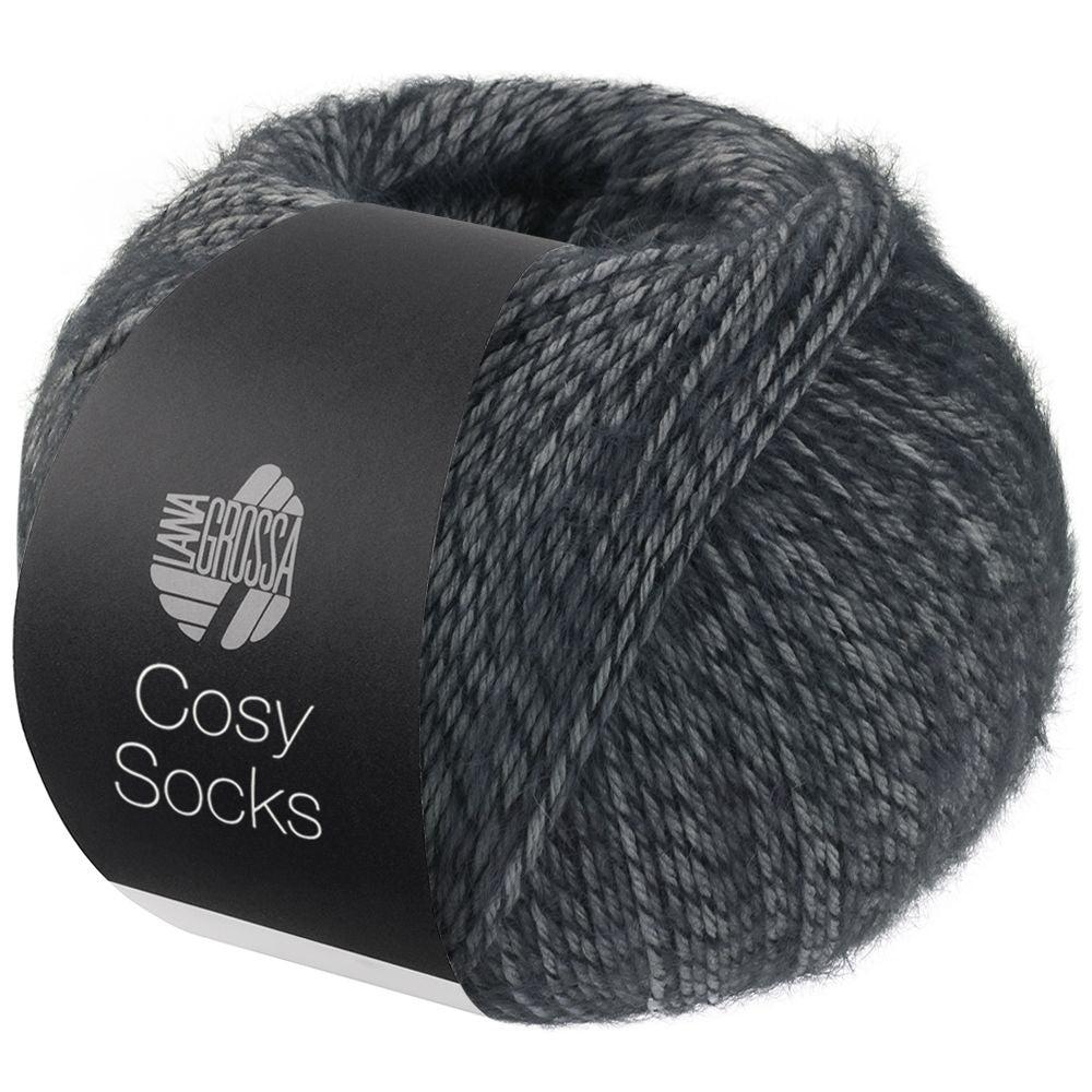 Lana Grossa Cosy Socks Farbe dunkelgrau 007