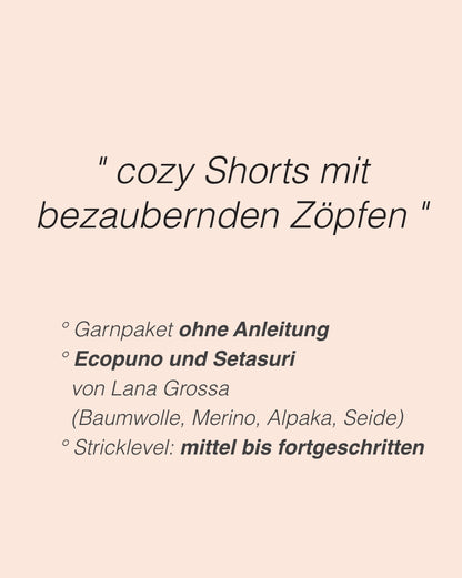 Cozy Cable Shorts von Ann-Kathrin Stoll mit Ecopuno und Setasuri von Lana Grossa 2