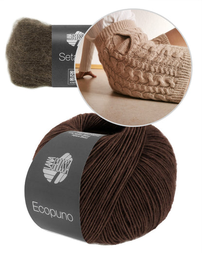 Cozy Cable Shorts von Ann-Kathrin Stoll mit Ecopuno und Setasuri von Lana Grossa 12