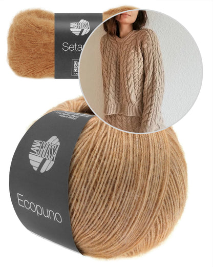 Ann-Kathrin Stoll Cozy Cable Sweater mit Ecopuno und Setasuri von Lana Grossa 9