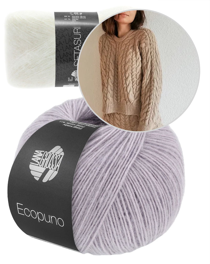 Ann-Kathrin Stoll Cozy Cable Sweater mit Ecopuno und Setasuri von Lana Grossa 13
