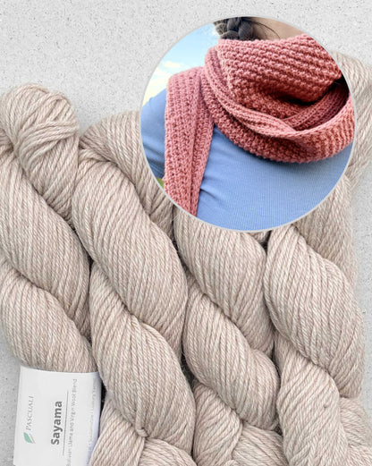 Cozy Pearl -huivi | Pascualin Sayama-langasta valmistettu rento arkipäivän huivi