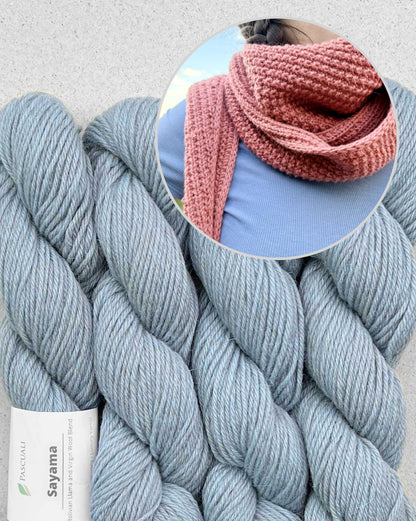 Cozy Pearl -huivi | Pascualin Sayama-langasta valmistettu rento arkipäivän huivi