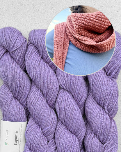 Cozy Pearl -huivi | Pascualin Sayama-langasta valmistettu rento arkipäivän huivi
