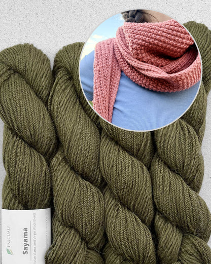 Cozy Pearl -huivi | Pascualin Sayama-langasta valmistettu rento arkipäivän huivi