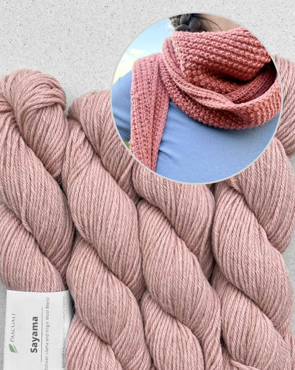 Cozy Pearl -huivi | Pascualin Sayama-langasta valmistettu rento arkipäivän huivi