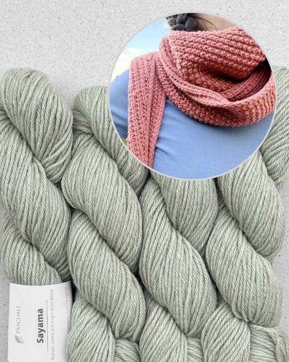 Cozy Pearl -huivi | Pascualin Sayama-langasta valmistettu rento arkipäivän huivi