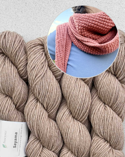 Cozy Pearl -huivi | Pascualin Sayama-langasta valmistettu rento arkipäivän huivi