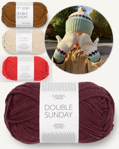 Cross Set | high-contrast pattern from Double Sunday by Sandnes Garn