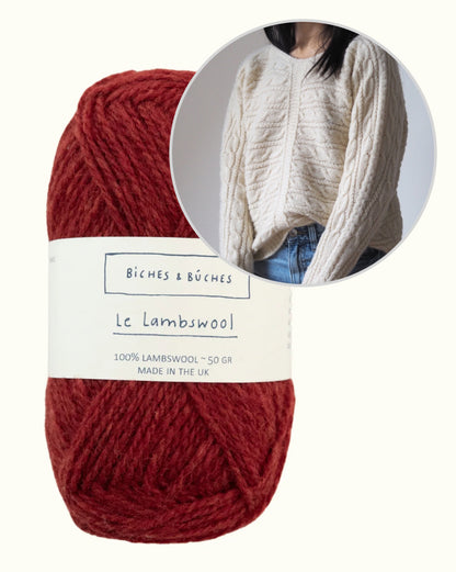 Crossroad džemperis | brīvs pīņu raksts no Biches & Bûches Le Lambswool dzijas