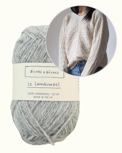 Crossroad džemperis | brīvs pīņu raksts no Biches & Bûches Le Lambswool dzijas