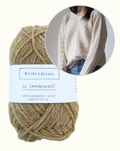 Crossroad džemperis | brīvs pīņu raksts no Biches & Bûches Le Lambswool dzijas