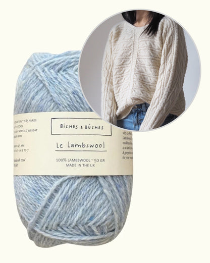 Crossroad džemperis | brīvs pīņu raksts no Biches & Bûches Le Lambswool dzijas