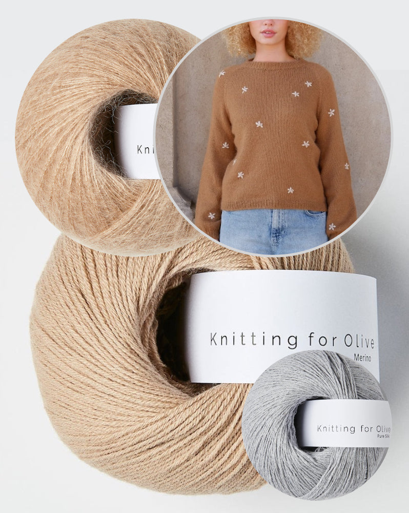 Daisy Sweater | süße Blüten aus Merino, Soft Silk Mohair und Pure Silk von Knitting for Olive