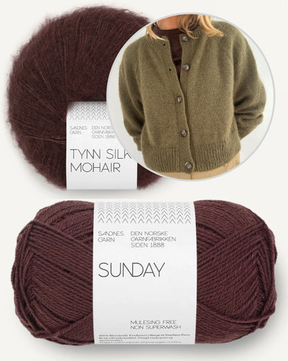 Darcy Cardigan | klassisch kurze Jacke mit Sunday und Tynn Silk Mohair von Sandnes