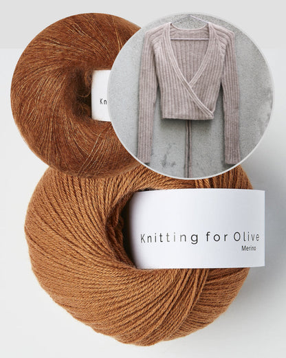 Darling Wrap | ravissant cardigan portefeuille en mérinos et soie douce