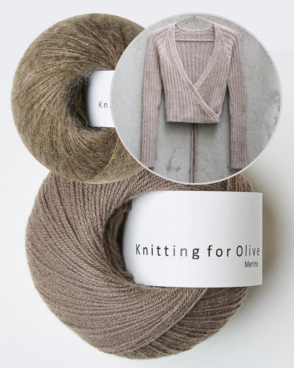 Darling Wrap | ravissant cardigan portefeuille en mérinos et soie douce