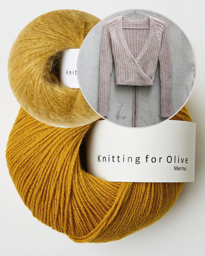 Darling Wrap | ravissant cardigan portefeuille en mérinos et soie douce