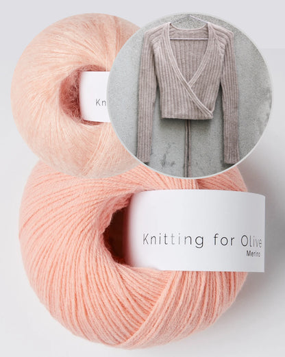Darling Wrap | ravissant cardigan portefeuille en mérinos et soie douce