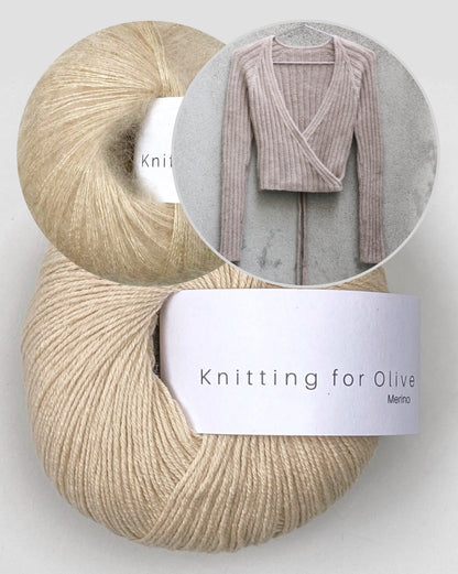 Darling Wrap | ravissant cardigan portefeuille en mérinos et soie douce