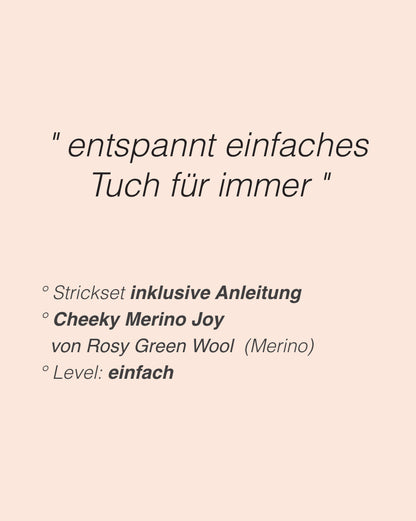 Das einfachste Tuch der Welt | lässig weich aus Cheeky Merino Joy von Rosy Green Wool