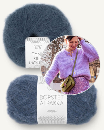 Cardigan Daydreamer | doux et léger en Borstet Alpakka et Tynn Silk Mohair