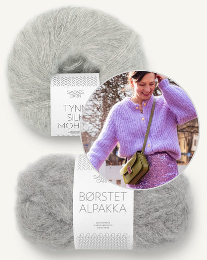 Cardigan Daydreamer | doux et léger en Borstet Alpakka et Tynn Silk Mohair