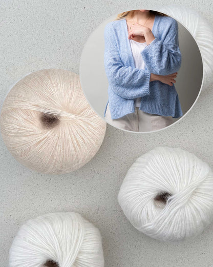 Diamond Breeze Cardigan | Veste délicate avec Suave et Mohair Bliss de Pascuali