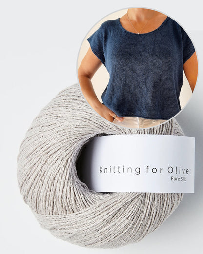 Drop Cut Tee Lite | schlicht aus Pure Silk von Knitting for Olive
