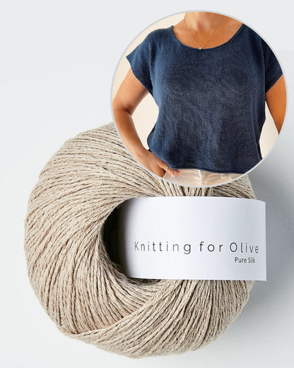 Drop Cut Tee Lite | schlicht aus Pure Silk von Knitting for Olive