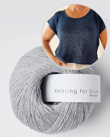 Drop Cut Tee Lite | schlicht aus Pure Silk von Knitting for Olive