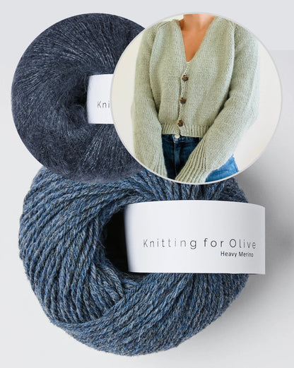 Kolibri by Johanna Edgar Cardigan mit Heavy Merino und Soft Silk Mohair von Knitting for Olive 13