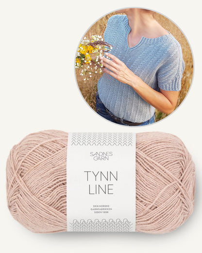 Edwardian Tee | nattes fines en Tynn Line de Sandnes Garn