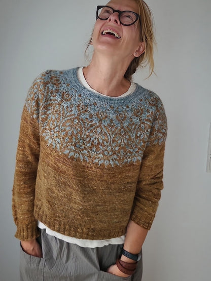 Pull Spekulatius | motif romantique spéculoos en balayage de Pascuali