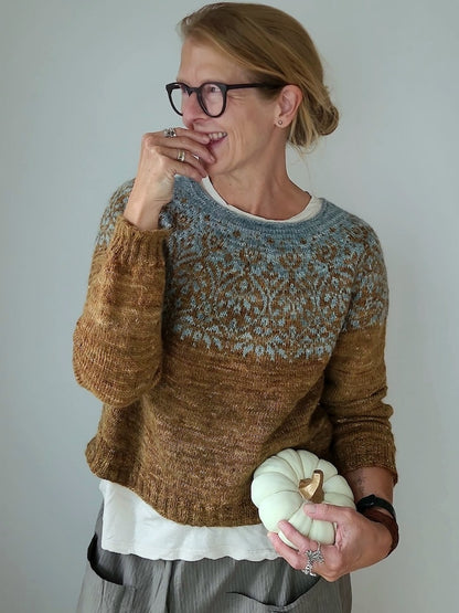 Pull Spekulatius | motif romantique spéculoos en balayage de Pascuali