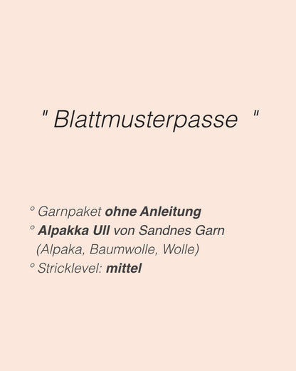 Ella Sweater | feines Blattmuster aus Alpakka Ull von Sandnes Garn