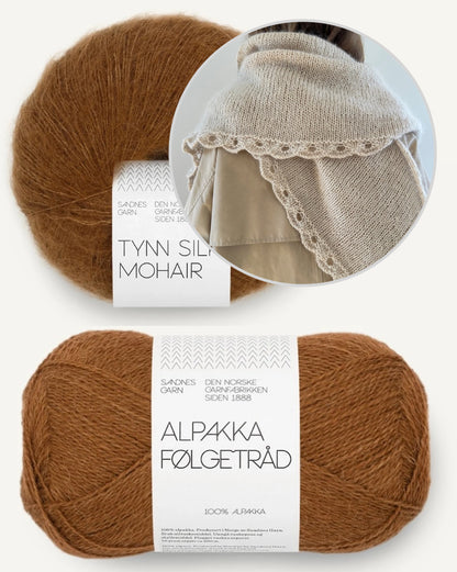 Ellie Shawl | liela trīsstūršalle no Alpakka Følgetråd un Tynn Silk Mohair dzijām no Sandnes Garn