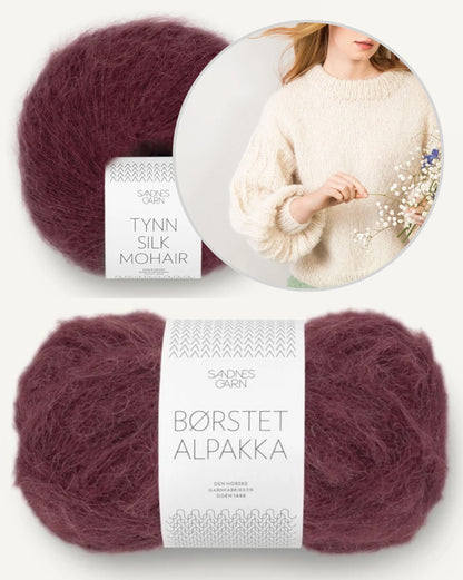 Elsa džemperis | vienkāršs sapņu džemperis no Borstet Alpakka un Tynn Silk Mohair dzijas, Sandnes Garn