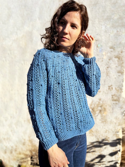 Oskia Sweater | seidiges Strukturmuster