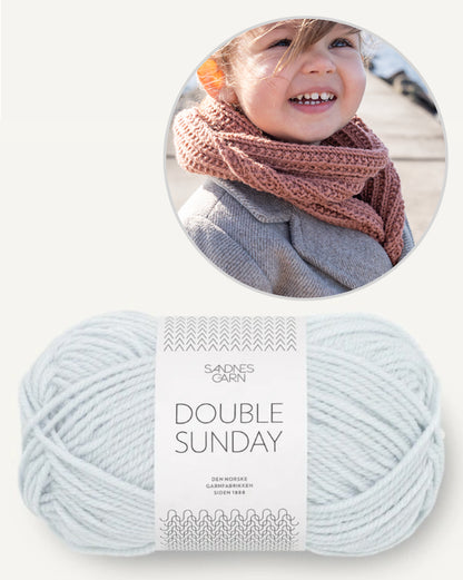 cozy coffee knits Farrow Scarf für Kinder mit Double Sunday von Sandnes Garn 9